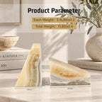 Karibiber Marble Bookends for Heavy Books, Decorative Book Ends for Shelves, Weighted Book End for Hardback Book & CDS, Unique Stopper & Holder, Green Onyx with Black, Set of 2 - Image 4