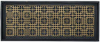 HF by LT Logan Design Deluxe Rubber Boot Tray, 34 x 14 inches, Heavy Duty Vulcanized Rubber, One-Piece Seamless Construction, Year Round Use Indoors or Outdoors, Black with Brushed Brass Finish by HFbyLT