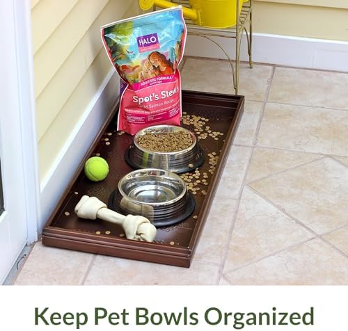 Good Directions Large Boot Tray, Squares Multi-Purpose All Weather Decorative Boot Tray, Shoes, Plants, Garage, Patio Door, Pet Bowls, 34 inch Entry Indoor Shoe Tray, Copper Finish - Image 5