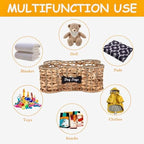 Geyecete dog bone basket dog toy box Pet Storage Collection, Bone Shape Handwoven Natural Seagrass & Rush Grass Organizer Bin Pet Organizer Storage - Image 3