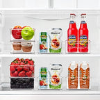Sorbus Fridge Organizers and Storage, Clear Stackable Bins (Medium, 4 Pack) - Image 2
