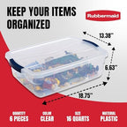 Rubbermaid Cleverstore 17 Quart Clear Latching Waterproof Stackable Airtight Storage Containers with Durable Latching Lids (6 Pack) - Image 4