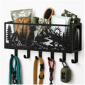 Custom Dog Leash Holder for Wall Pet Supply Organizer with Storage Basket by SIFZYJGN
