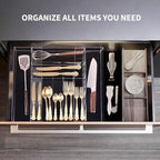 Clear Acrylic Drawer Organizer for Kitchen Utensils and Flatware, Adjustable Silverware Tray with 9 Compartments for Drawers, Office, and Bathroom Storage - Image 5
