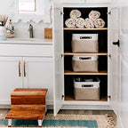 OrganiHaus 16x12.5in Storage Baskets, 3 Pack - Fabric Bins for Shelves - Image 6