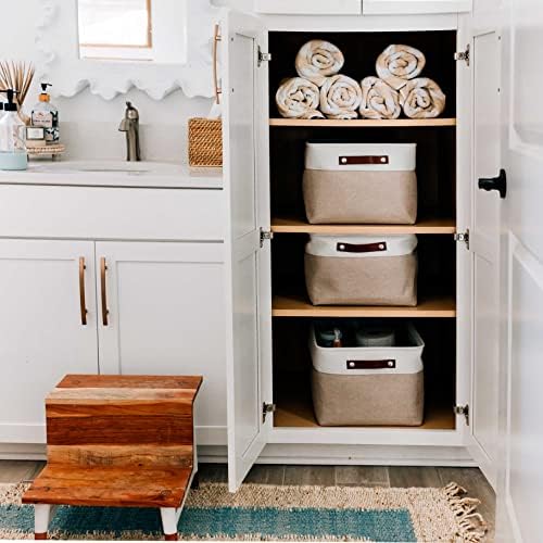 OrganiHaus 16x12.5in Storage Baskets, 3 Pack - Fabric Bins for Shelves - Image 6