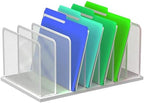 Kuntine.B 7-Section Upright Desk File Organizer Silver 1 Pack by KuntineB