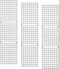 Econoco Portable Grid Panels, Wire Display, 3 Pack, Black, 2x6ft by Econoco