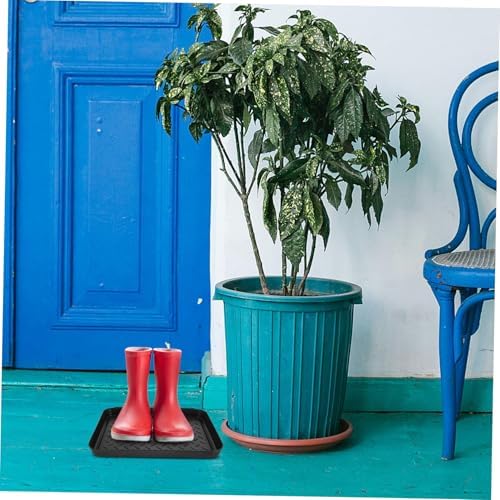 3pcs Square Boot Tray Set Waterproof Plastic Shoe Storage Tray for Indoor and Outdoor Use Large Utility Mat for Hallway Entryway and Car Trunk - Image 5