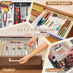 Teenyyou 1 Pcs Expandable Drawer Organizer, 12 x 16 Inches, 5-7 Slots - Image 5