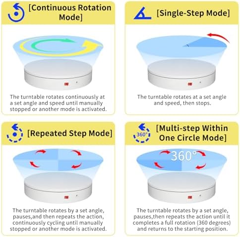 15.8In Remote Motorized Electric Turntable Rotating Display Stand Rotating Platform Photography Turntable motorized lazy susan base giratoria para for Photography,3D Scanner,(Load Range:132~400lbs) - Image 3