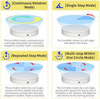 12.6In Remote Motorized Electric Turntable Rotating Display Stand Rotating Platform Photography Turntable motorized lazy susan base giratoria para for Photography,3D Scanner,(Load Range:88~300lbs) - Image 3