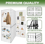 Grid Wall Panels 3 Pcs, Commercial Grade Gridwall Panels, Metal Grid Wall Panel Display Stand, You Can DIY 6 Pack 2'x3' or 3 Pack 2'x6' (Black) - Image 4