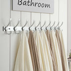 Dseap Coat Rack Wall Mount 37 Inch, Heavy Duty 12-Gauge Base vs Flimsy 1mm, Double-Thick Solid Anti-Snap Hooks, 16” Stud-Mount, Stainless Steel 10-Hook Hanger for Closet Entryway, Silver - Image 5
