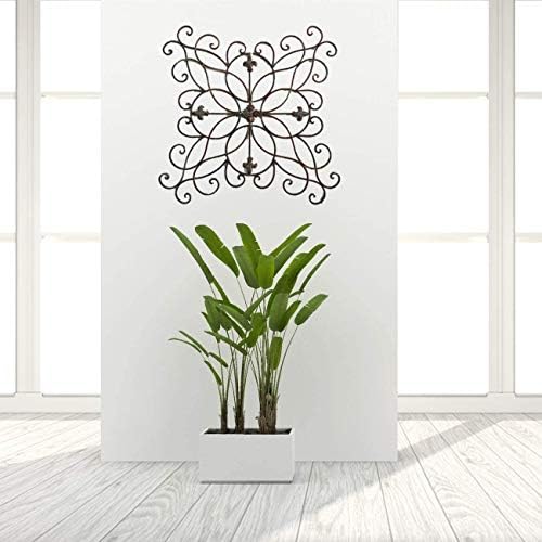 Yamfurga Antique Scrolled Wall Art Decor, Metal Wall Decoration, Wall Sculpture, 22" x 22" Inches - Image 3