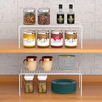Kitchen Cabinet Shelf Organizer Set of 5, Large (15.7 x 9.4 inch) Metal Wire Pantry Storage Shelves, Dish Plate Racks for Cabinets, Freezer, Counter, Cupboard Organizers and Storage, White - Image 3