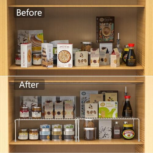 Stacking Kitchen Cabinet Organizer Shelf Risers Plate Rack - Image 3