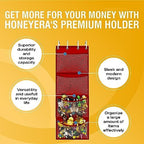 Honeyera Storage for Stuffed Animal - Over Door Organizer for Stuffies, Baby Accessories, and Toy Plush organizer/Easy Installation with Breathable Hanging Storage Pockets (SuperHero Red) - Image 6