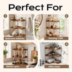 3-Tier Corner Bathroom Counter Organizer, Solid Wood Corner Shelf - Image 7