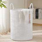 YOUDENOVA 72L Tall Cotton Rope Laundry Hamper Basket by YOUDENOVA