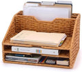 RattanView Desk File Organizer, Woven Mail Organizer Countertop, Plastic by RattanView