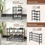 Expandable Shoe Rack, Heavy Duty Metal Shoe Organizer for Closet - Image 4