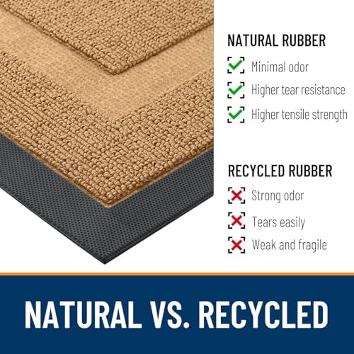 OLANLY Front Door Mat Outside 59x23, All-Season Heavy-Duty Rubber Doormat - Image 3