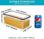 Vtopmart Pasta Storage Containers, 4 Pack, 3.2L Airtight Canisters - Image 2
