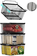 Large Freezer Organizer Bins for 5 to 9 Cu.Ft,Leak-Proof Bottom，4Pack by ANJUBAN