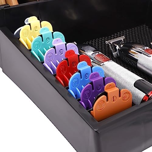 Barber Clipper Organizer Barber Tools Tray Salon Hairdressing Clipper Scissors Rack Holder Storag Scissors Holder Blade Rack Storage Tray for Clipper Guard Holder (Assemble) - Image 6