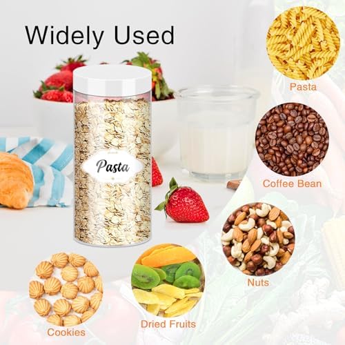 PeacePeo Plastic Jars with Lids 16 OZ, 24 Pack Clear Empty Jars - Image 4