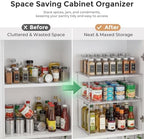 Kitchen Cabinet Organizer Shelf, 2-Pack Clear Stackable Shelf Risers - Image 3