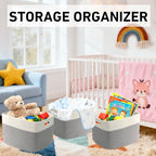 3 Pack Woven Baskets,Storage Baskets for Shelves with Handles - Image 4