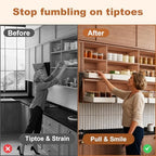 Fokyfok Pull out Cabinet Organizer,18"-25"W,10"-13"D,Expandable,Adhesive - Image 3