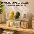 Mpotmiy 6-Pack Pantry Organizers and Storage, Clear Fridge Organizer Bins - Image 5