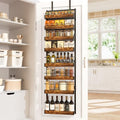 8 Tier Pantry Door Organizer Storage Spice Rack Adjustable Basket 73.35"H by Unknown