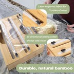 Bamboo 3-in-1 Wrap Dispenser with Cutter - 13" Rolls - 2 Units - Image 5