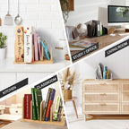 Cook Book Organizer, 4 Sections, Recipe Book Holder Rack, Tabletop Stand for Convenient Cookbook Storage, Vertical Cook Book Stand Kitchen, Binder Holder for Desk & Countertop (Black) - Image 5