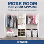 Zober Velvet Hangers 50 Pack - Heavy Duty Pink Hangers for Coats, Pants & Dress Clothes - Non Slip Clothes Hanger Set - Space Saving Felt Hangers for Clothing - Image 5