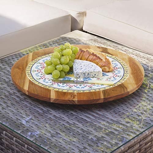 Gourmet Basics by Mikasa Vella Round Lazy Susan Platter, 18-Inch - Image 4