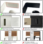 Under Desk Cable Management No Drill – 36" L x 6" W Cord Organizer, Upgraded Silicone Pads (No Scratch), 16 Cable Slots, Washable PE Honeycomb Base, Fits Desks 0–2.1" Thick, Beige - Image 3