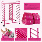 COSTWAY 20-Drawer Rolling Storage Cart, Utility Storage Organizer Cart - Image 6