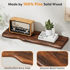 Organic Wavy Edge Floating Shelves,Hidden Brackets,2 Pack 24 in - Image 4
