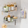 LEVERLOC Shower Caddy Suction Cup, 3 Pack Heavy Duty Shower Organizer by LEVERLOC