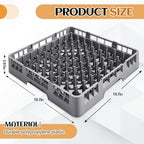 Aurelema 1 Pack Commercial Dishwasher Tray Rack, Peg Dish, Gray - Image 2