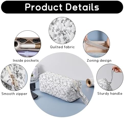 GISMTR Large Quilted Hair Tools Travel Bag for Hair Dryer Aesthetic Cute Dustproof Travel Organizer Flat Curling Iron Travel Organizer - Image 3