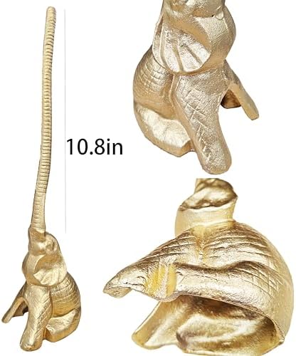 Elephant Toilet Paper Holder 16'' Cast Iron Paper Towel Holder Funny Toilet Paper Holder for The Floor or Counter in The Kitchen or Bathroom Bronze Rustic,Elephant - Image 5