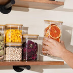 D2scrma 22oz/37oz/50oz Square Glass Storage Containers with Lids 6-Pack - Image 6