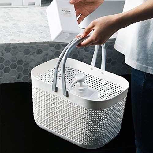 Plastic Portable Shower Caddy Basket, Storage Organizer, White, 3Pack - Image 6