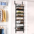 DTUQYX Over Door Shoe Rack - 8 Tiers Adjustable Heavy Duty Metal Hanging Shoe Rack for Closet Door, Space Saving Wall Mounted Shoe Storage Organizer for Shoes & Accessories, 67.52"x17.91"x9.84" by DTUQYX